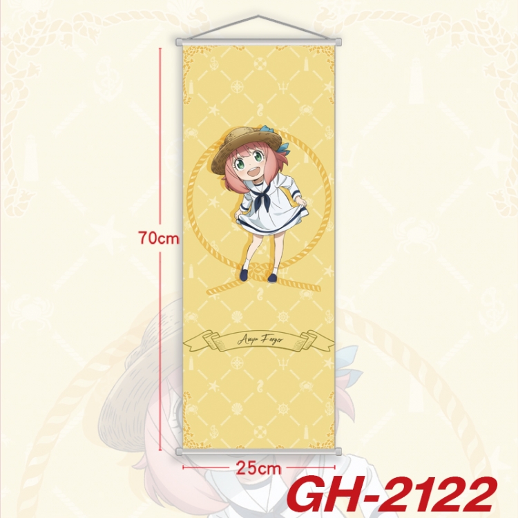  SPY×FAMILY Plastic Rod Cloth Small Hanging Canvas Painting Wall Scroll 25x70cm price for 5 pcs