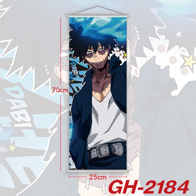 My Hero Academia Plastic Rod Cloth Small Hanging Canvas Painting Wall Scroll 25x70cm price for 5 pcs