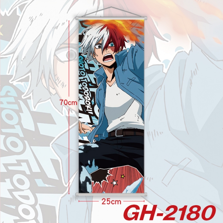 My Hero Academia Plastic Rod Cloth Small Hanging Canvas Painting Wall Scroll 25x70cm price for 5 pcs