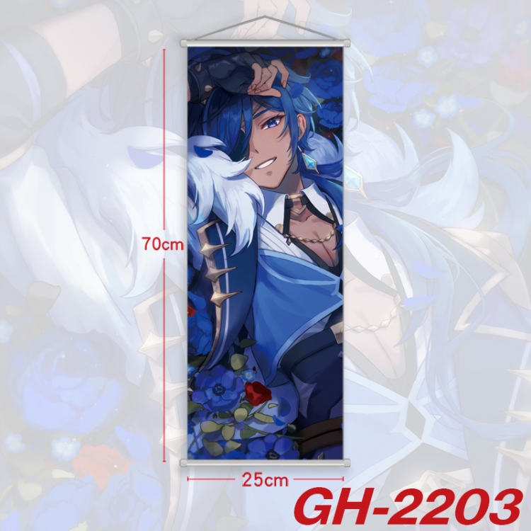 Genshin Impact Plastic Rod Cloth Small Hanging Canvas Painting Wall Scroll 25x70cm price for 5 pcs