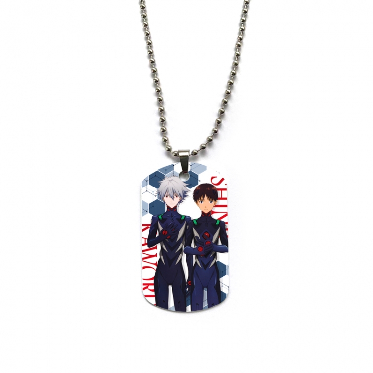 EVA Anime double-sided full color printed military brand necklace price for 5 pcs