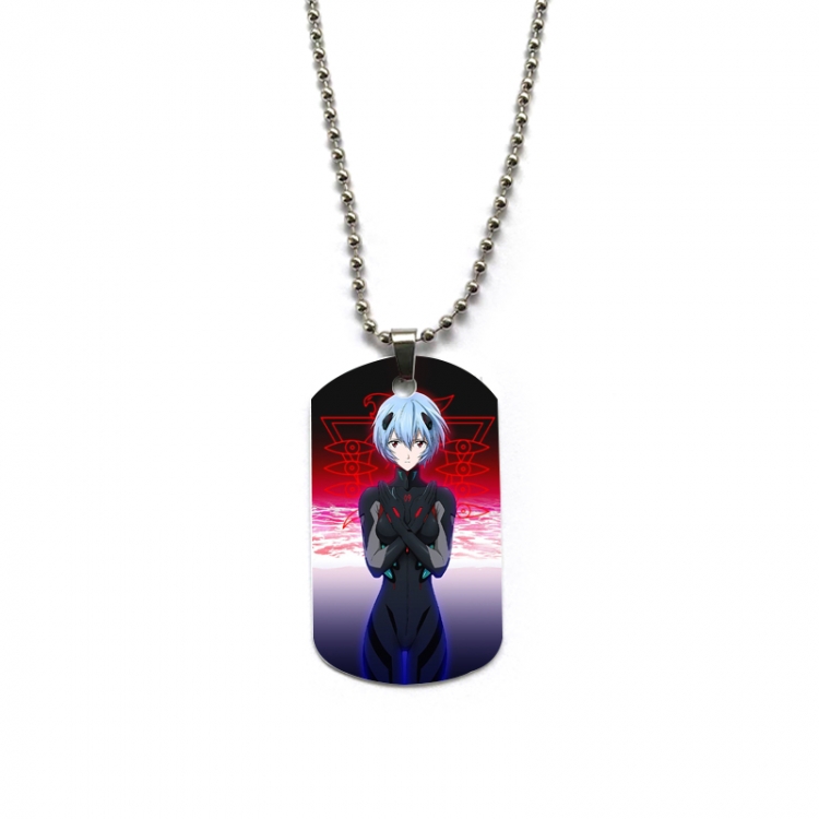 EVA Anime double-sided full color printed military brand necklace price for 5 pcs