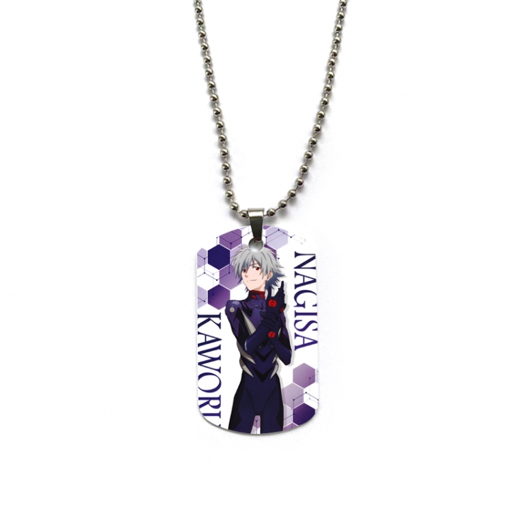 EVA Anime double-sided full color printed military brand necklace price for 5 pcs