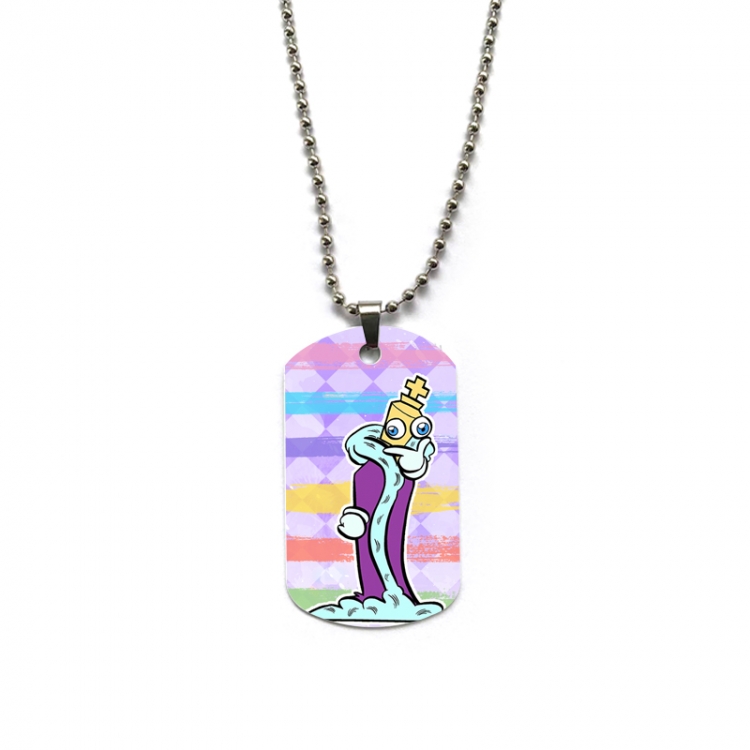 The Amazing Digital Circus Anime double-sided full color printed military brand necklace price for 5 pcs