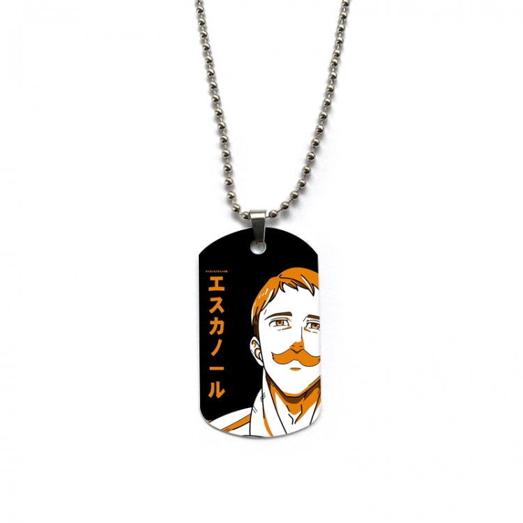 The Seven Deadly Sins Anime double-sided full color printed military brand necklace price for 5 pcs