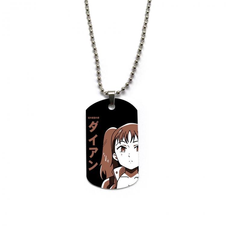 The Seven Deadly Sins Anime double-sided full color printed military brand necklace price for 5 pcs
