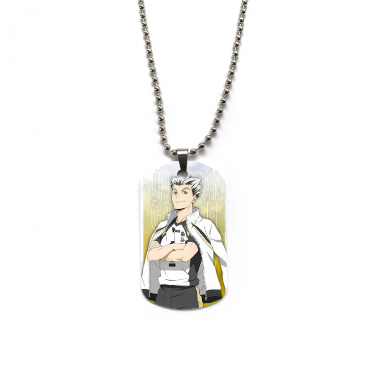 Haikyuu!! Anime double-sided full color printed military brand necklace price for 5 pcs