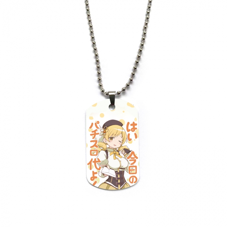 Magical Girl Madoka of the Magus Anime double-sided full color printed military brand necklace price for 5 pcs