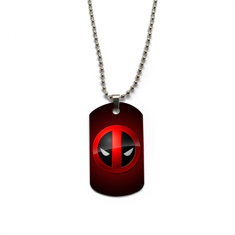 Deadpool Anime double-sided full color printed military brand necklace price for 5 pcs