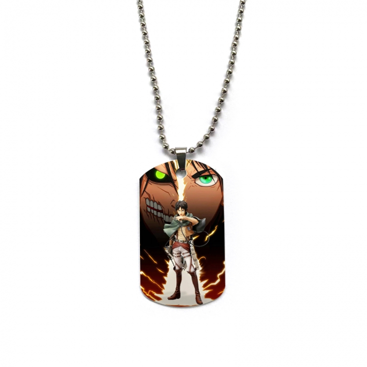 Shingeki no Kyojin Anime double-sided full color printed military brand necklace price for 5 pcs