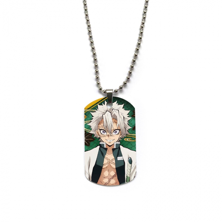 Demon Slayer Kimets Anime double-sided full color printed military brand necklace price for 5 pcs