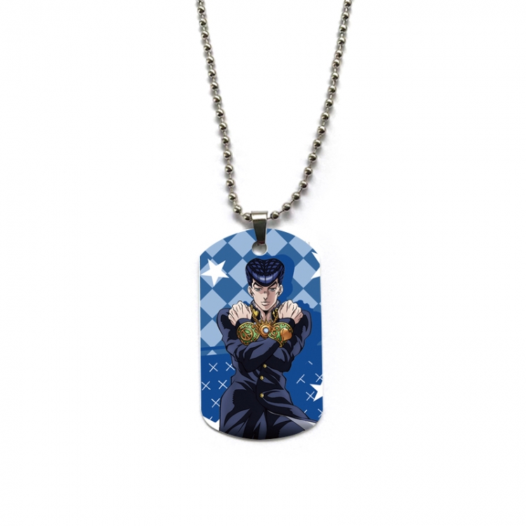 JoJos Bizarre Adventure Anime double-sided full color printed military brand necklace price for 5 pcs