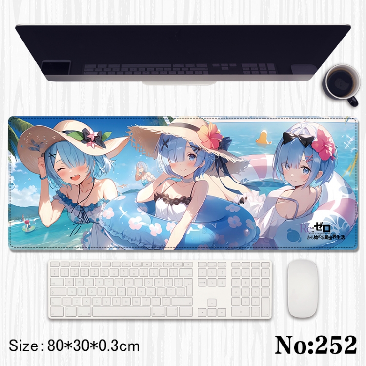 Re:Zero kara Hajimeru Isekai Seikatsu Anime peripheral computer mouse pad office desk pad multifunctional pad 80X30X0.3c