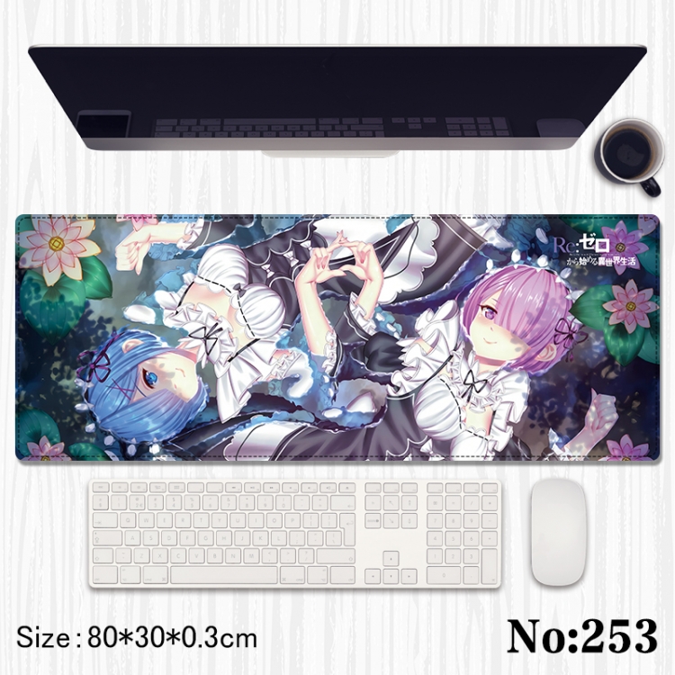 Re:Zero kara Hajimeru Isekai Seikatsu Anime peripheral computer mouse pad office desk pad multifunctional pad 80X30X0.3c