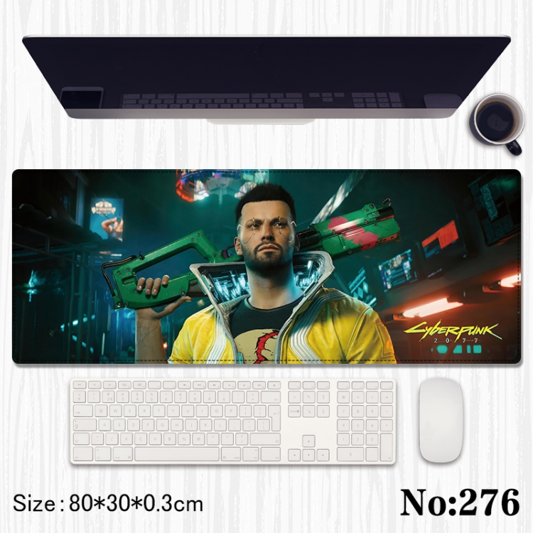 Cyberpunk  Anime peripheral computer mouse pad office desk pad multifunctional pad 80X30X0.3cm