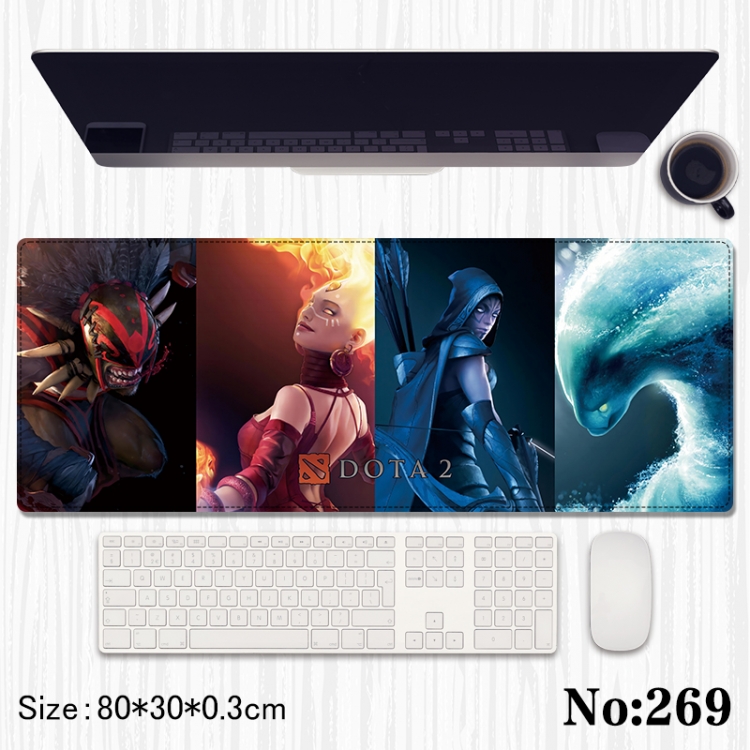 DOTA2  Anime peripheral computer mouse pad office desk pad multifunctional pad 80X30X0.3cm