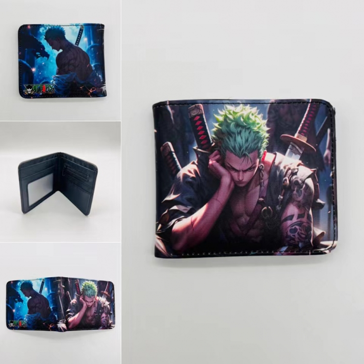 One Piece Full color Two fold short card case wallet 11X9.5CM