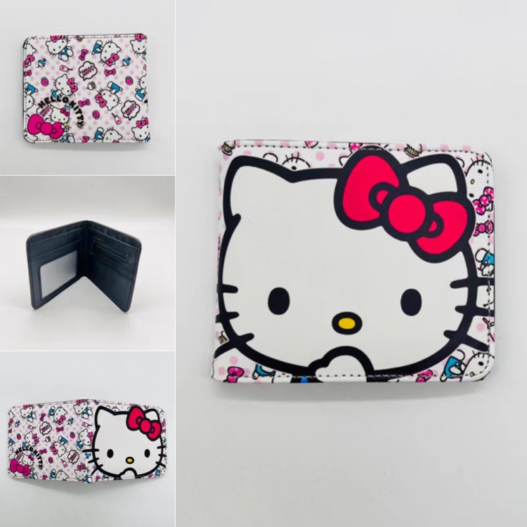 Hello Kitty Full color Two fold short card case wallet 11X9.5CM