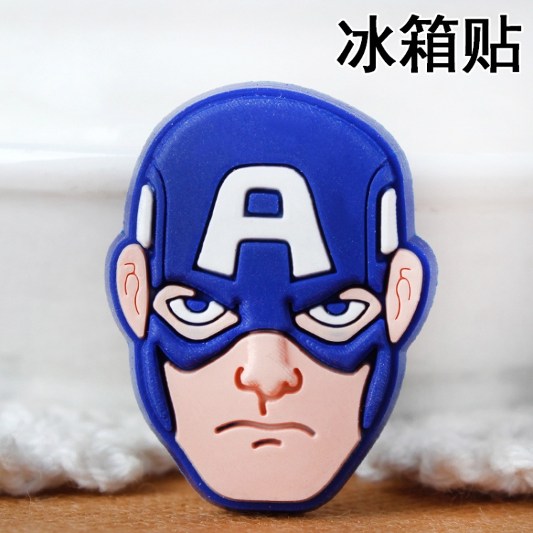 Captain America Soft rubber material refrigerator decoration magnet magnetic sticker 3-5 cm  price for 10 pcs