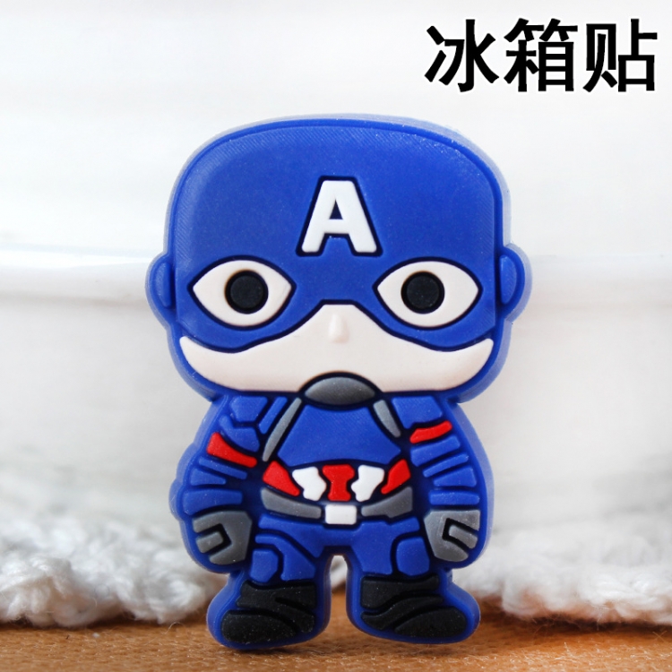 Captain America Soft rubber material refrigerator decoration magnet magnetic sticker 3-5 cm  price for 10 pcs