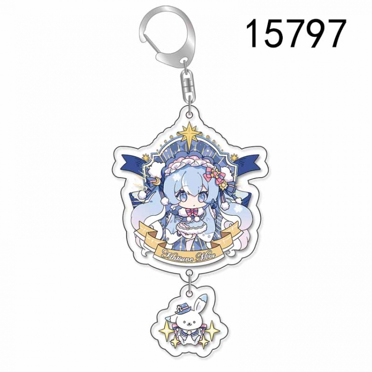 Hatsune Miku Anime acrylic Pendant Key Chain  price for 5 pcs