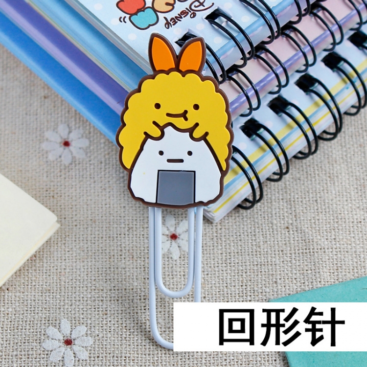 Corner creatures U-shaped PVC soft rubber bookmark metal clip stationery colored paper clip price for 20 pcs