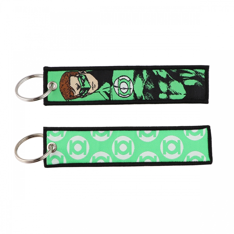 Marvel Heroes Double sided color woven label keychain with thickened hanging rope 13x3cm 10G price for 5 pcs