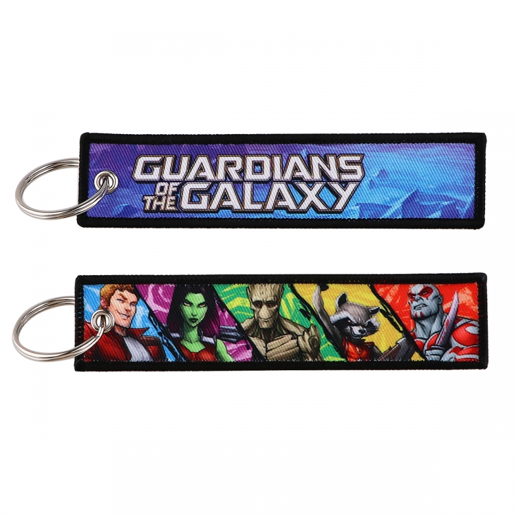 Marvel Heroes  Double sided color woven label keychain with thickened hanging rope 13x3cm 10G price for 5 pcs