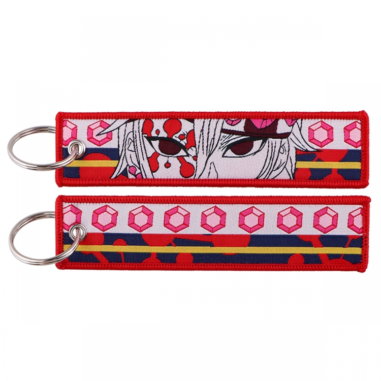 Demon Slayer Kimets Double sided color woven label keychain with thickened hanging rope 13x3cm 10G price for 5 pcs