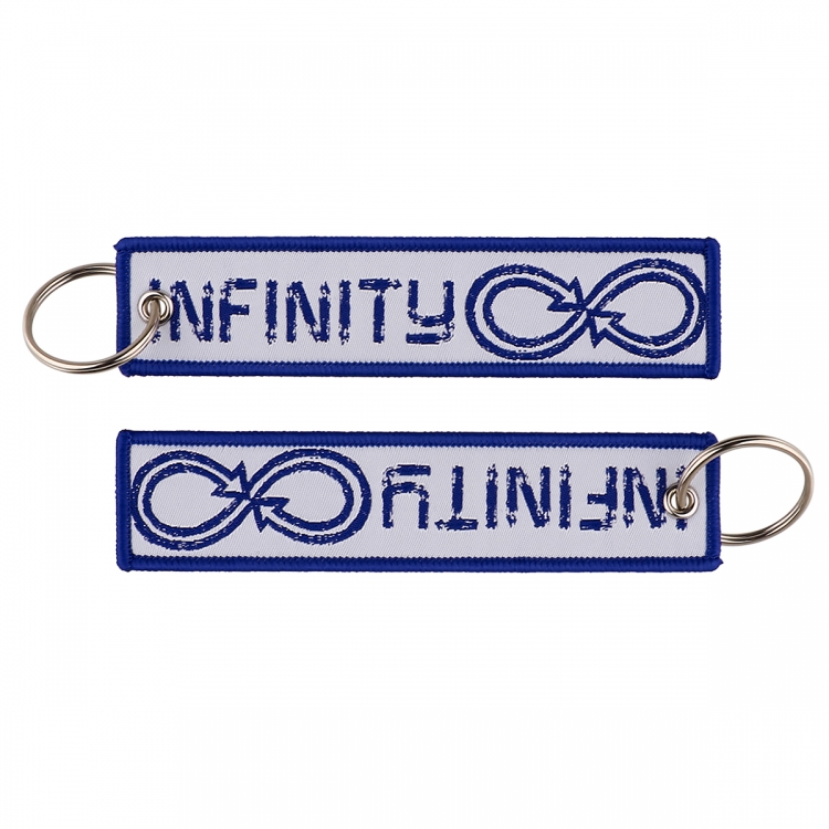 letter Double sided color woven label keychain with thickened hanging rope 13x3cm 10G price for 5 pcs