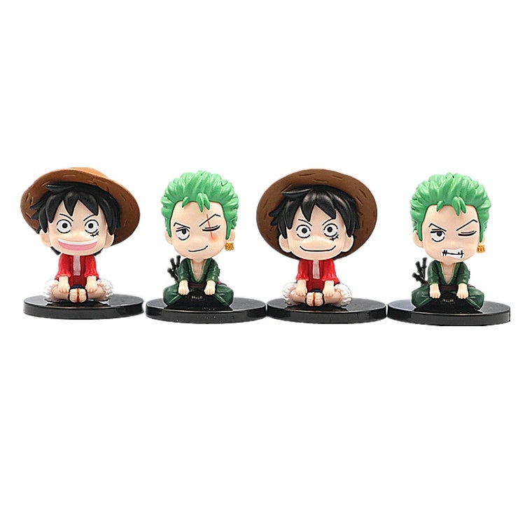 One Piece Bagged Figure Decoration Model 8cm a set of 4