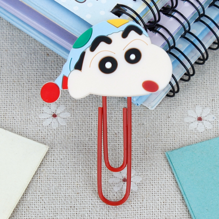CrayonShin U-shaped PVC soft rubber bookmark metal clip stationery colored paper clip price for 20 pcs