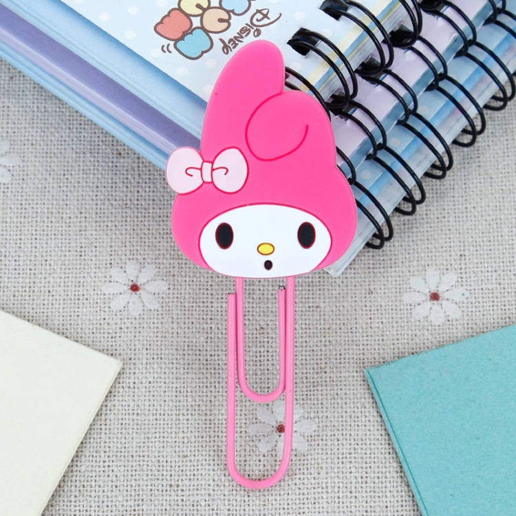 melody U-shaped PVC soft rubber bookmark metal clip stationery colored paper clip price for 20 pcs