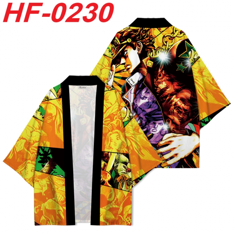 JoJos Bizarre Adventure Anime digital printed French velvet kimono top from S to 4XL  HF-0230