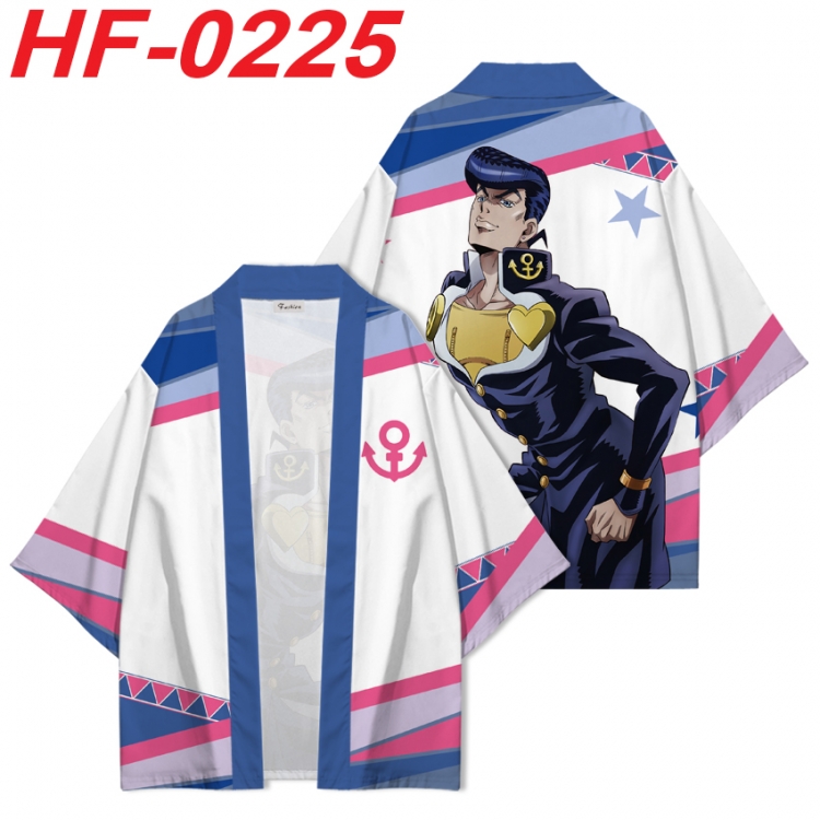JoJos Bizarre Adventure Anime digital printed French velvet kimono top from S to 4XL HF-0225