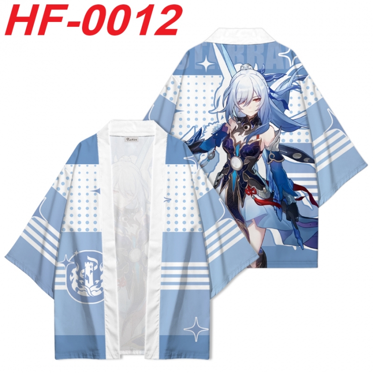Honkai: Star Rail Anime digital printed French velvet kimono top from S to 4XL HF-0012