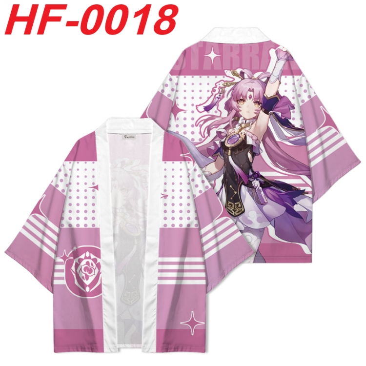 Honkai: Star Rail Anime digital printed French velvet kimono top from S to 4XL  HF-0018