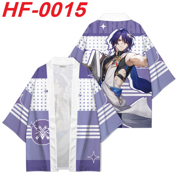 Honkai: Star Rail Anime digital printed French velvet kimono top from S to 4XL HF-0015