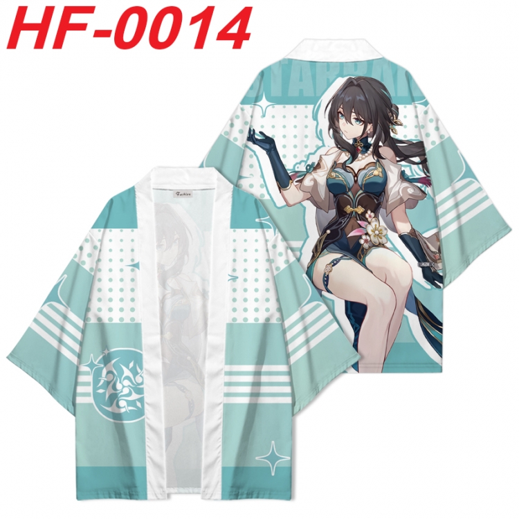 Honkai: Star Rail Anime digital printed French velvet kimono top from S to 4XL HF-0014