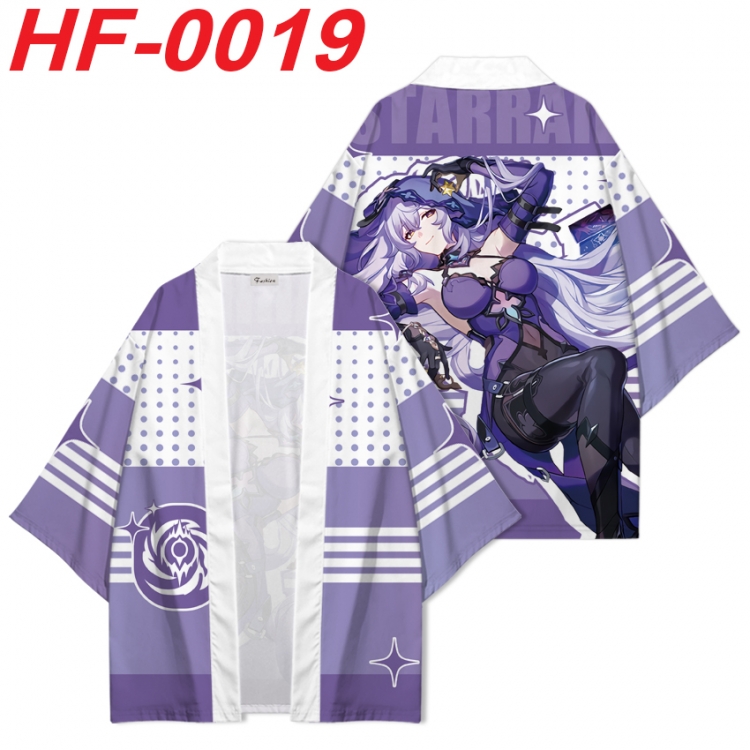 Honkai: Star Rail Anime digital printed French velvet kimono top from S to 4XL  HF-0019