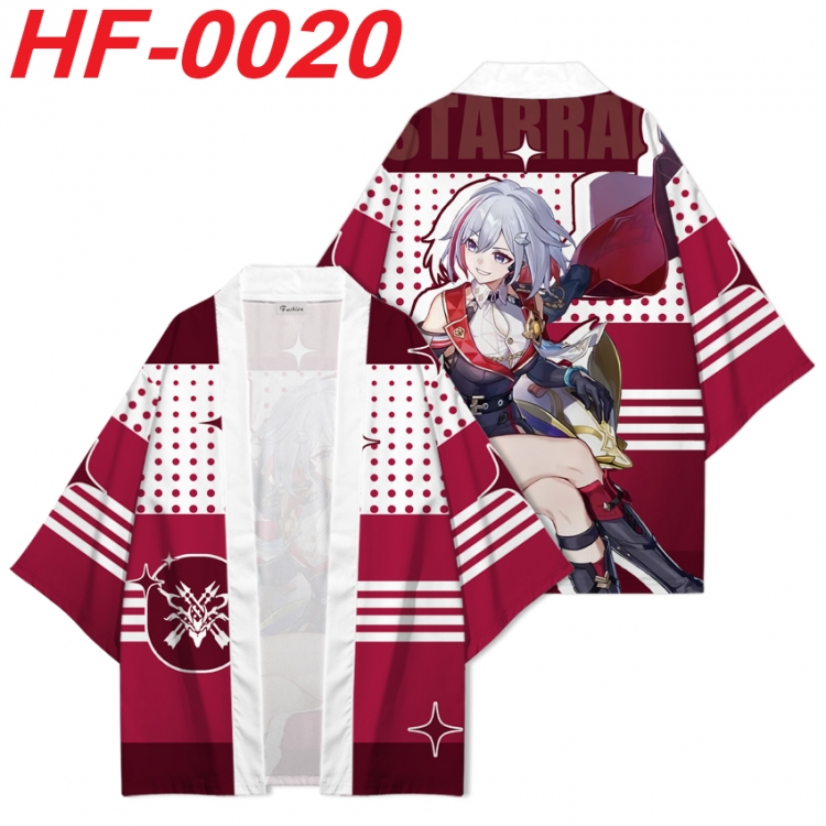 Honkai: Star Rail Anime digital printed French velvet kimono top from S to 4XL HF-0020