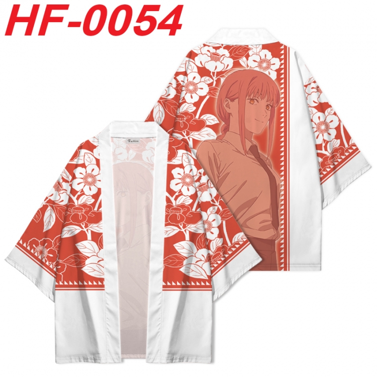 Chainsawman Anime digital printed French velvet kimono top from S to 4XL HF-0054