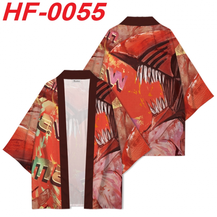 Chainsawman Anime digital printed French velvet kimono top from S to 4XL  HF-0055