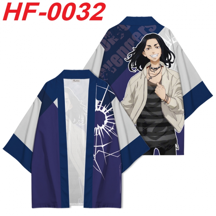 Tokyo Revengers Anime digital printed French velvet kimono top from S to 4XL HF-0032
