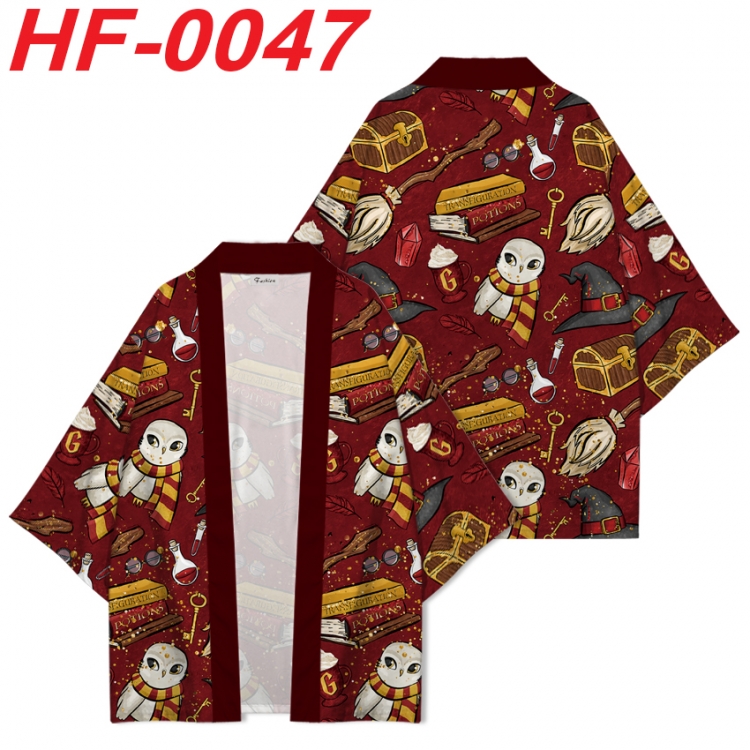 Harry Potter Anime digital printed French velvet kimono top from S to 4XL  HF-0047