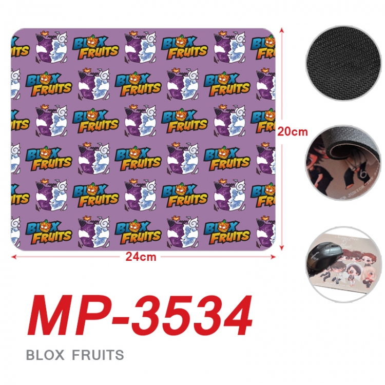 Blox Fruits Anime Full Color Printing Mouse Pad Unlocked 20X24cm price for 5 pcs MP-3534