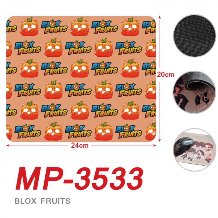Blox Fruits Anime Full Color Printing Mouse Pad Unlocked 20X24cm price for 5 pcs MP-3533