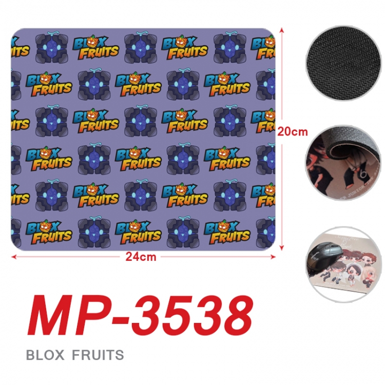 Blox Fruits Anime Full Color Printing Mouse Pad Unlocked 20X24cm price for 5 pcs MP-3538
