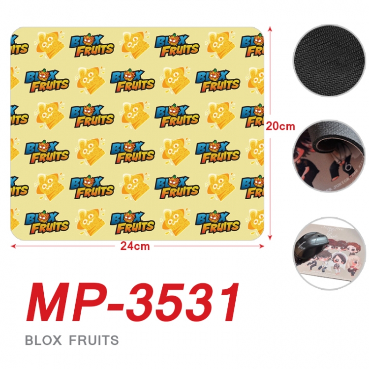 Blox Fruits Anime Full Color Printing Mouse Pad Unlocked 20X24cm price for 5 pcs MP-3531