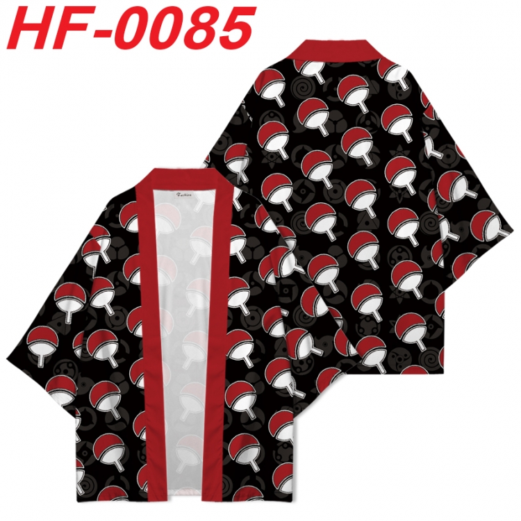 Naruto Anime digital printed French velvet kimono top from S to 4XL  HF-0085